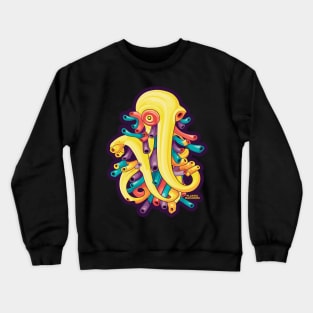 Plastic Macaroni Boho Trippy Hippy Calamari Crewneck Sweatshirt